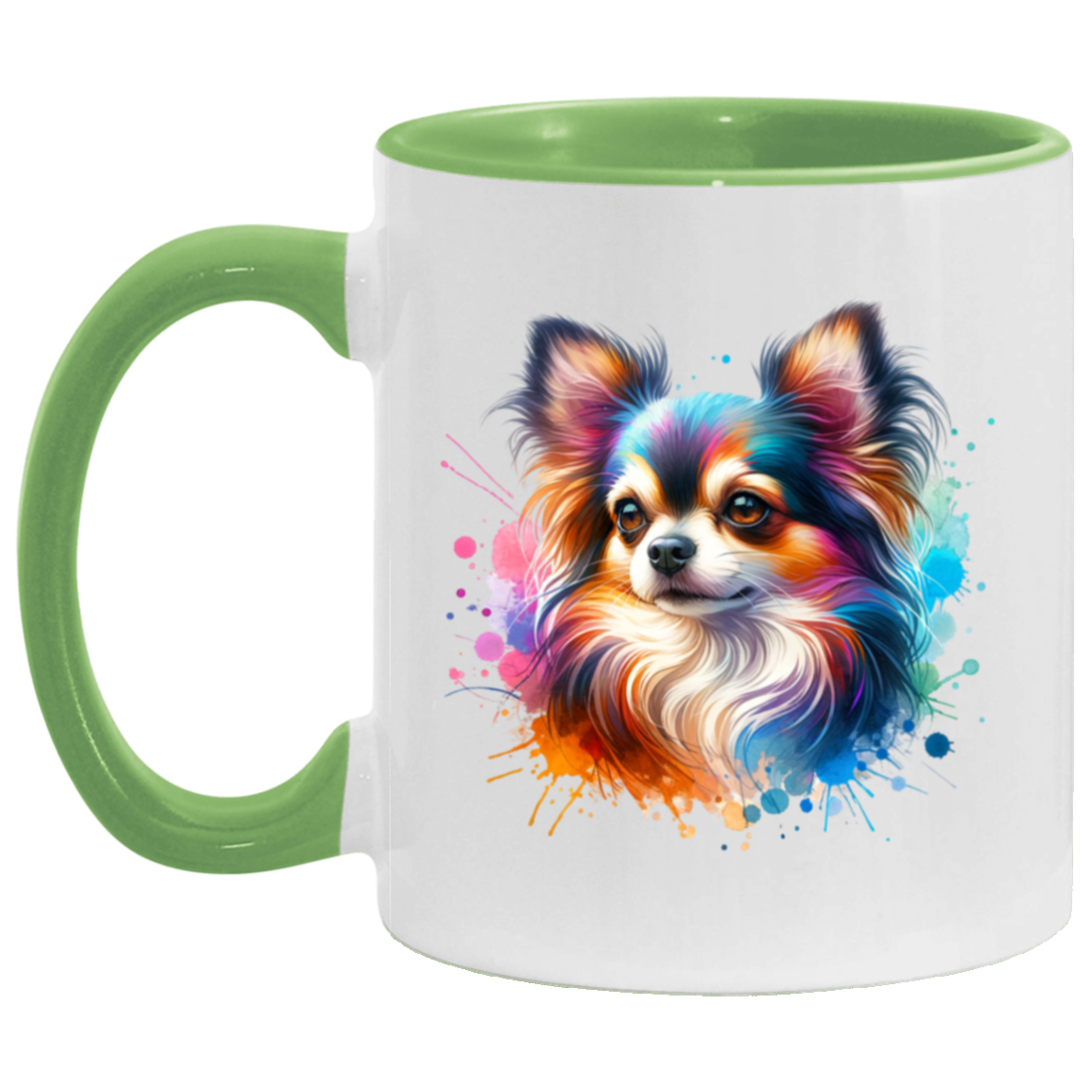 Longhair Tricolor Chihuahua - Mugs
