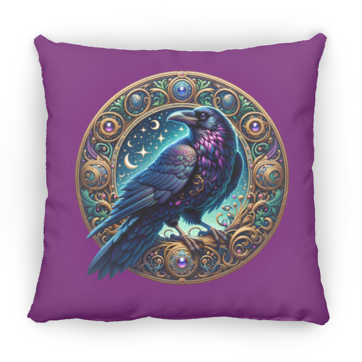 Raven Medallion - Throw Pillows