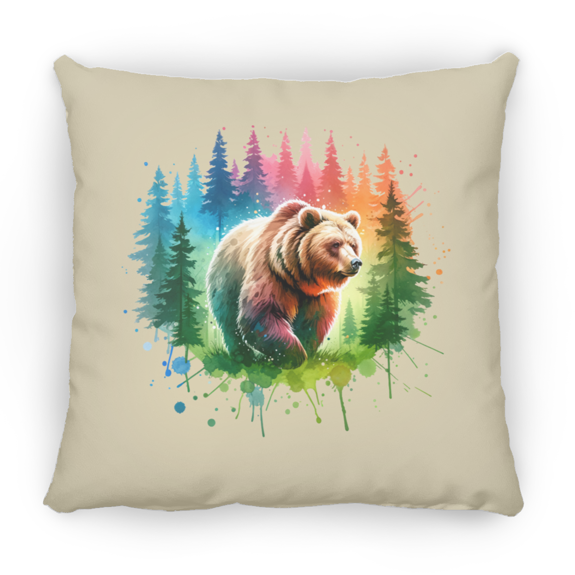 Grizzly Bear Walking - Throw Pillows