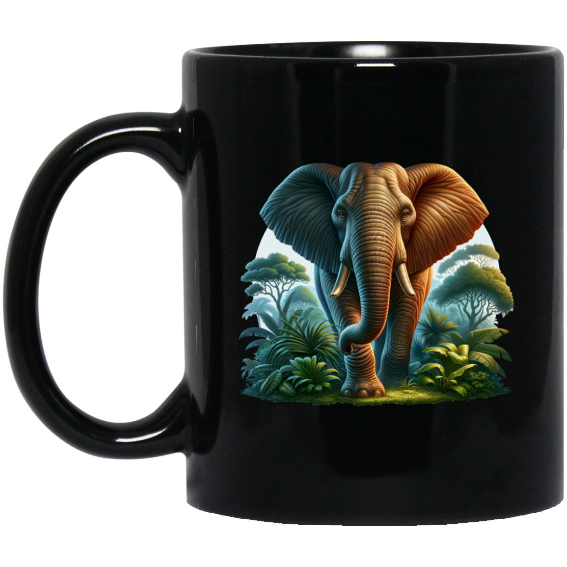 Elephant in Jungle - Mugs