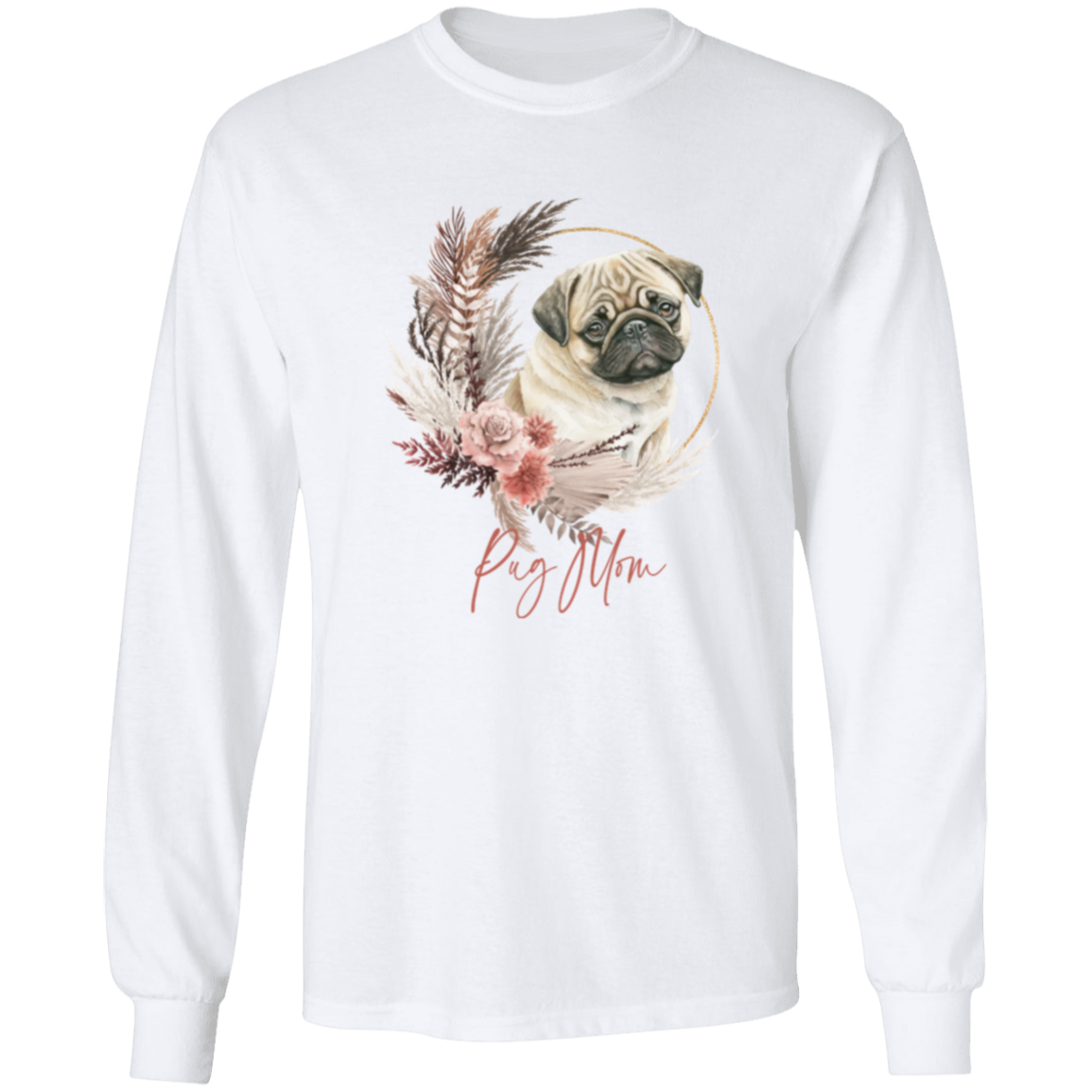 Pug Mom Boho Wreath - T-shirts, Hoodies and Sweatshirts
