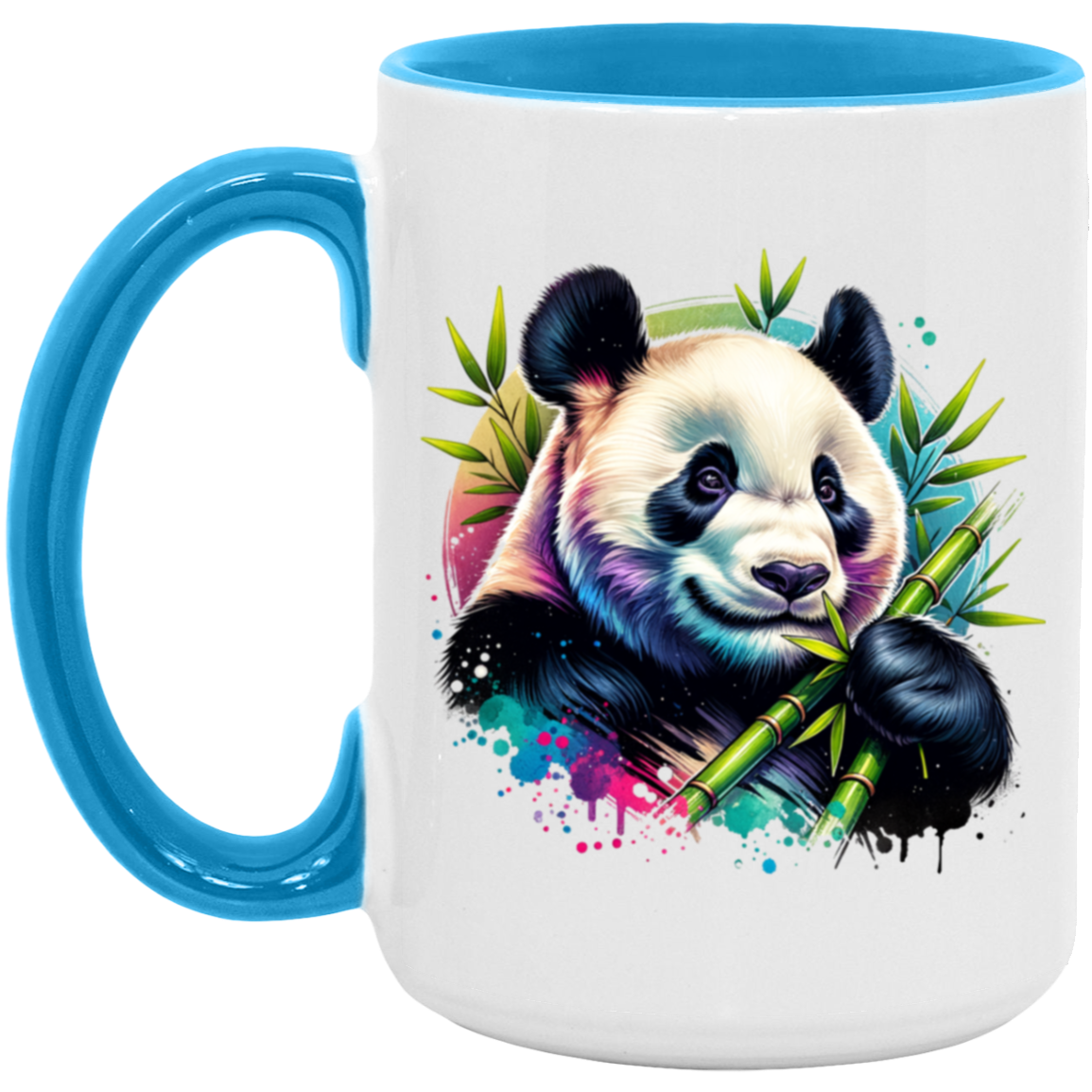 Bamboo Panda in Blue and Purple - Mugs