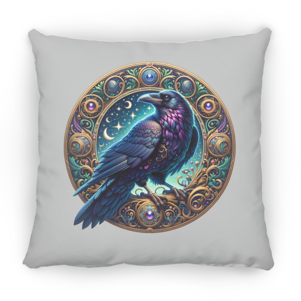 Raven Medallion - Throw Pillows