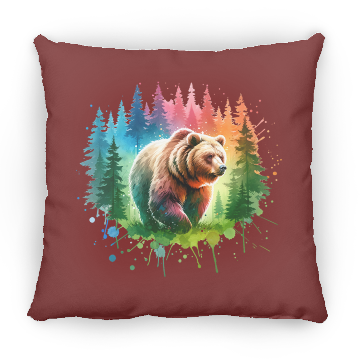 Grizzly Bear Walking - Throw Pillows
