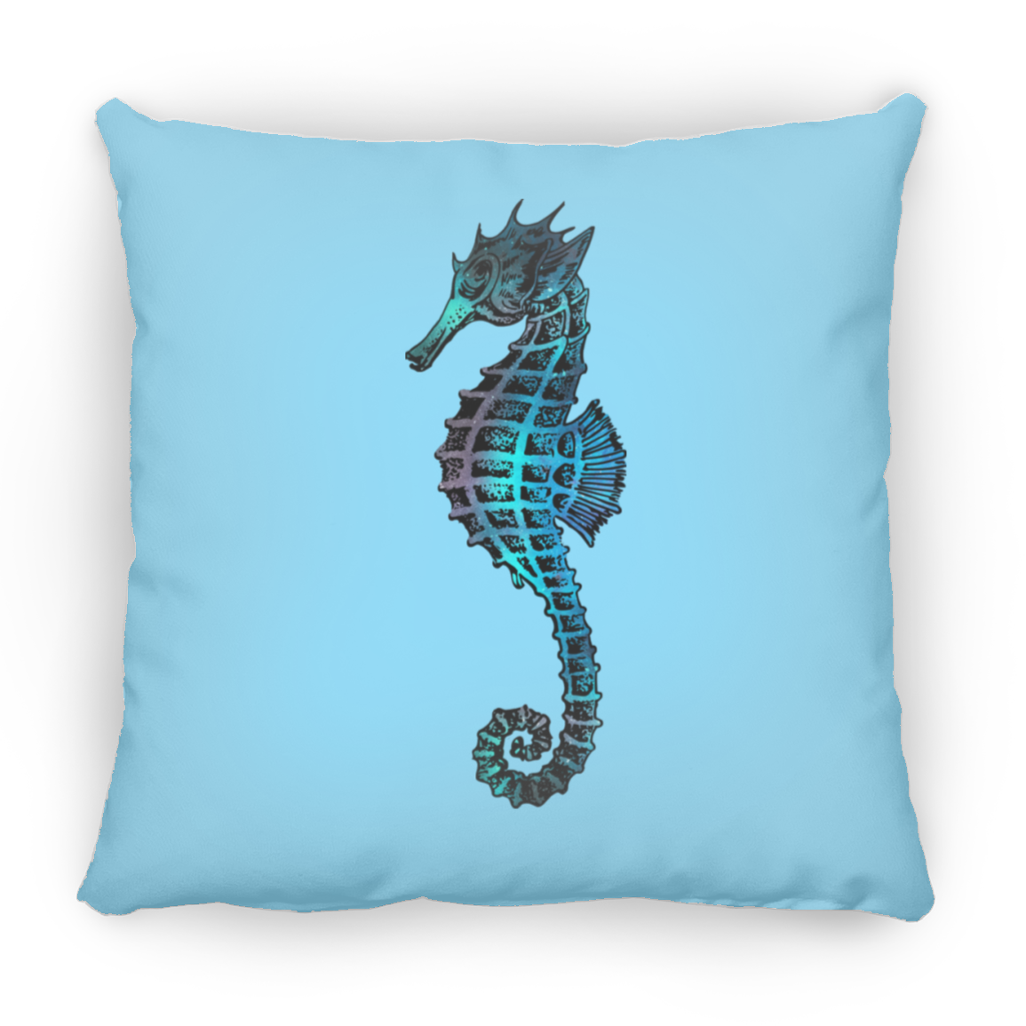 Colorful Seahorse - Throw Pillows