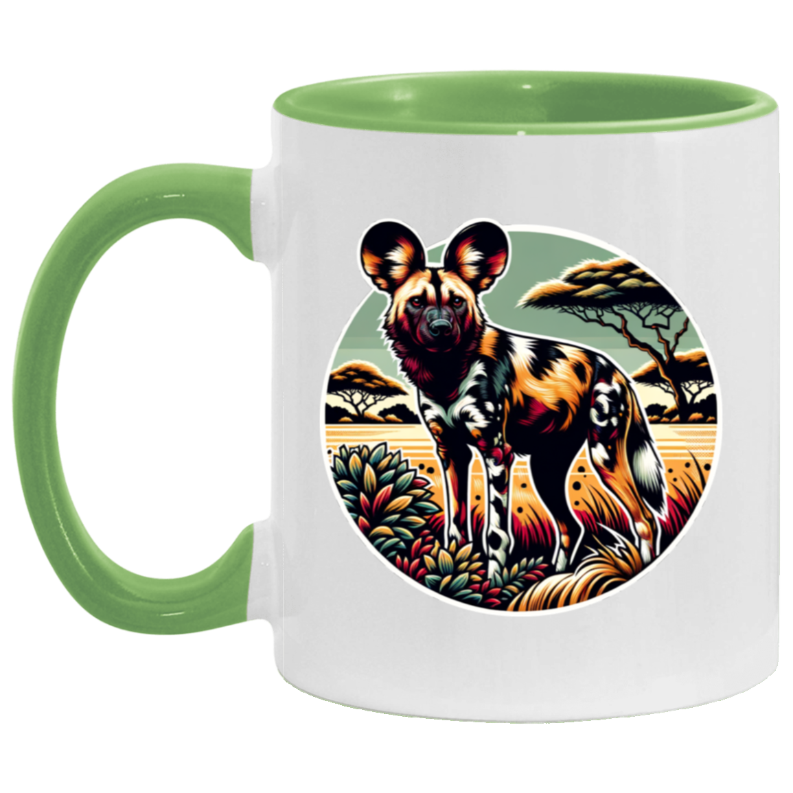 African Wild Dog Graphic - Mugs