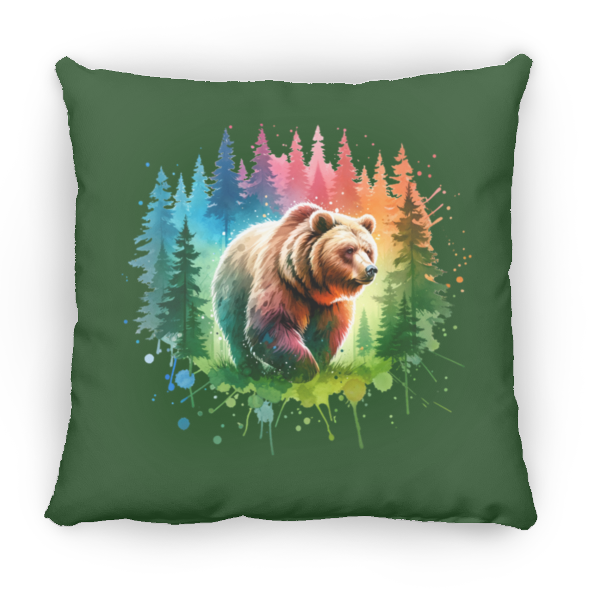 Grizzly Bear Walking - Throw Pillows