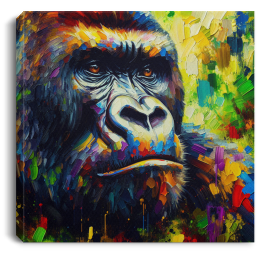 Pensive Gorilla Portrait - Canvas Art Prints