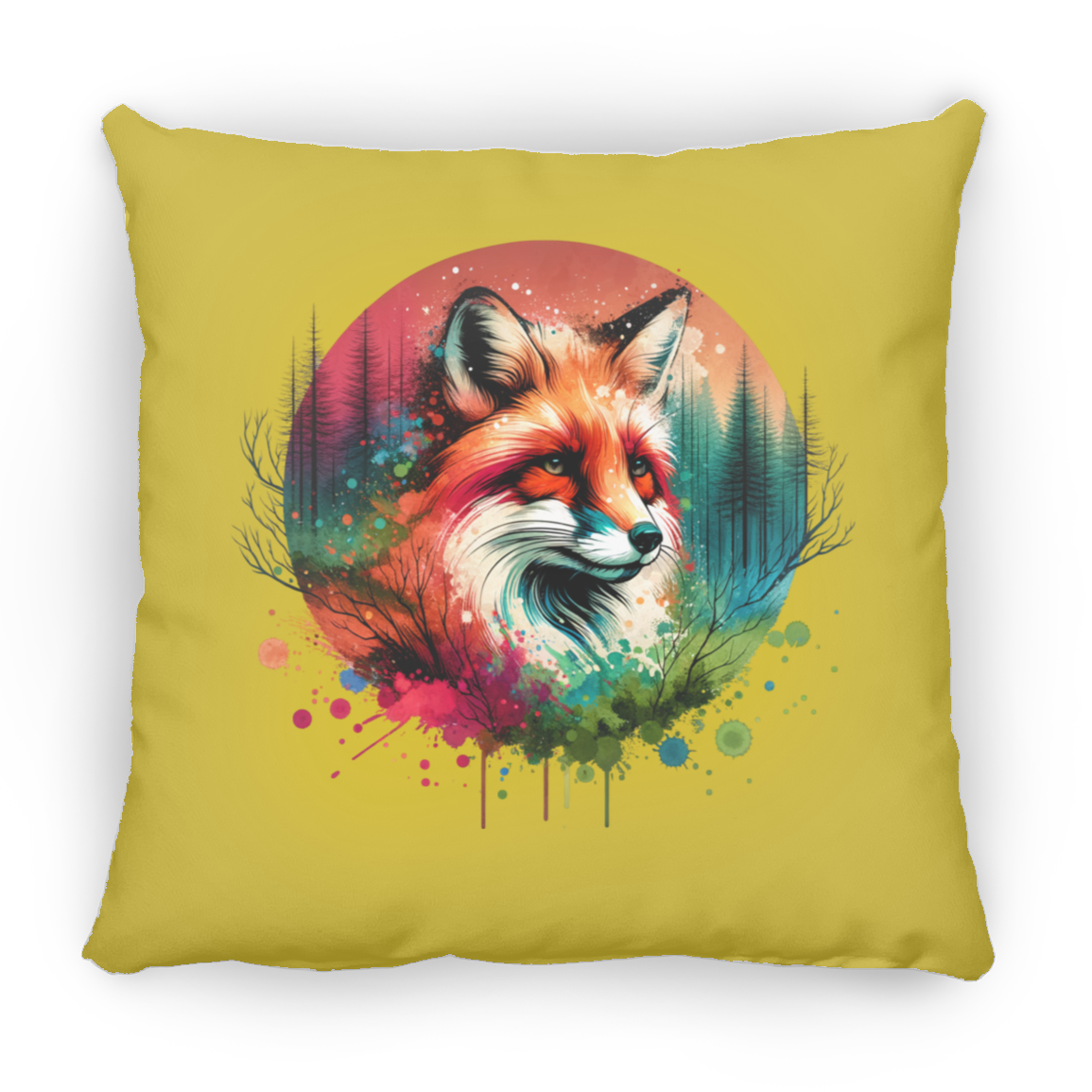 Fox Portrait - Throw Pillows