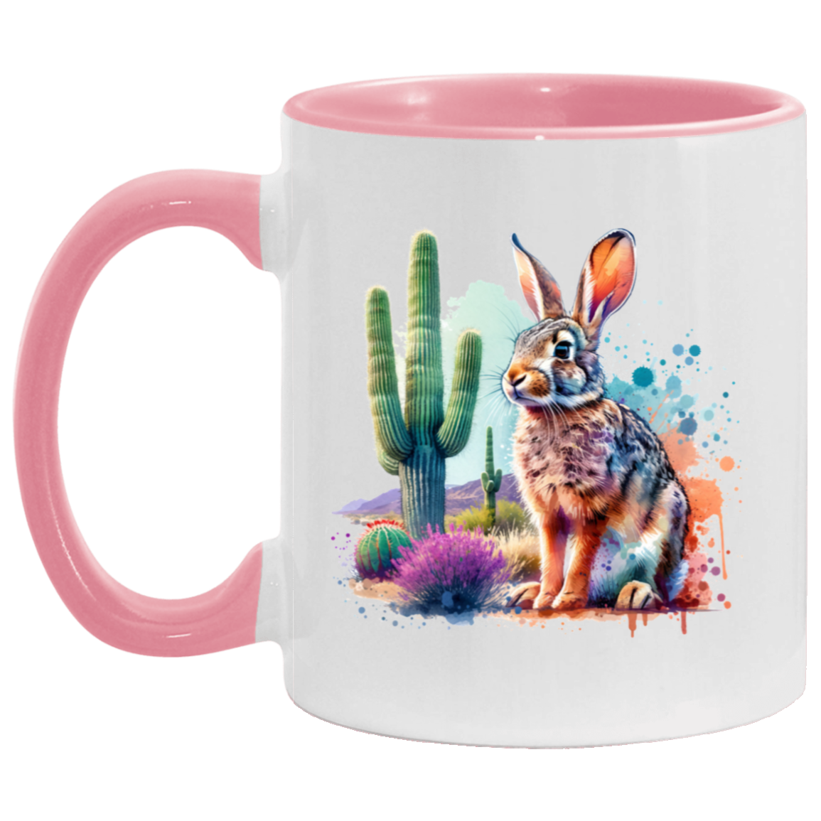 Jackrabbit with Saguaro - Mugs