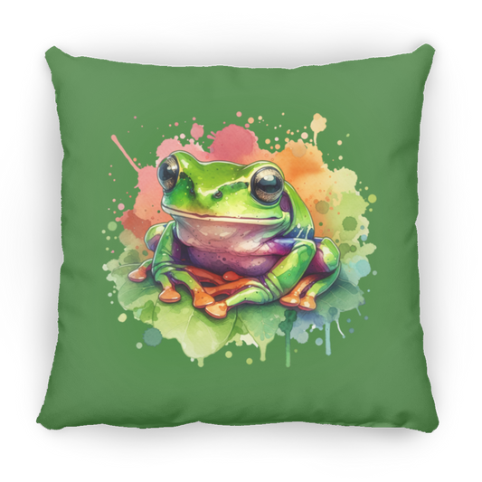 Watercolor Treefrog - Throw Pillows