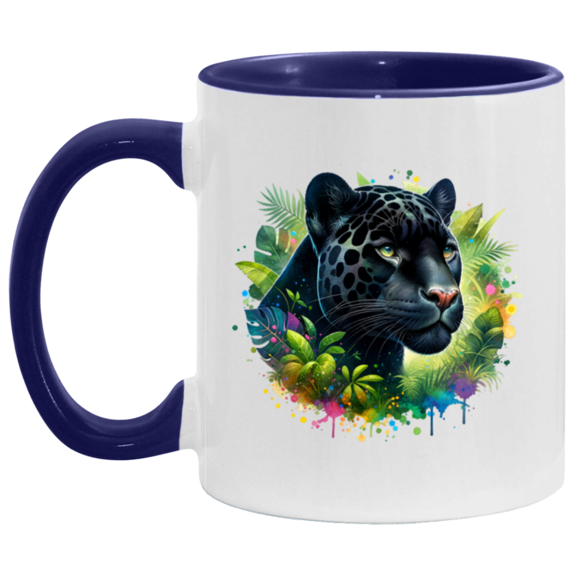 Melanistic Leopard - Mugs