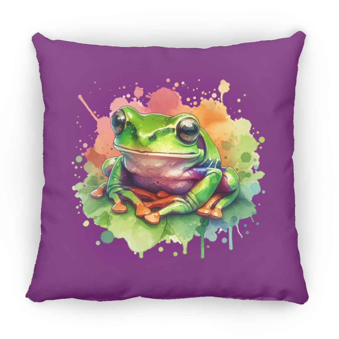Watercolor Treefrog - Throw Pillows