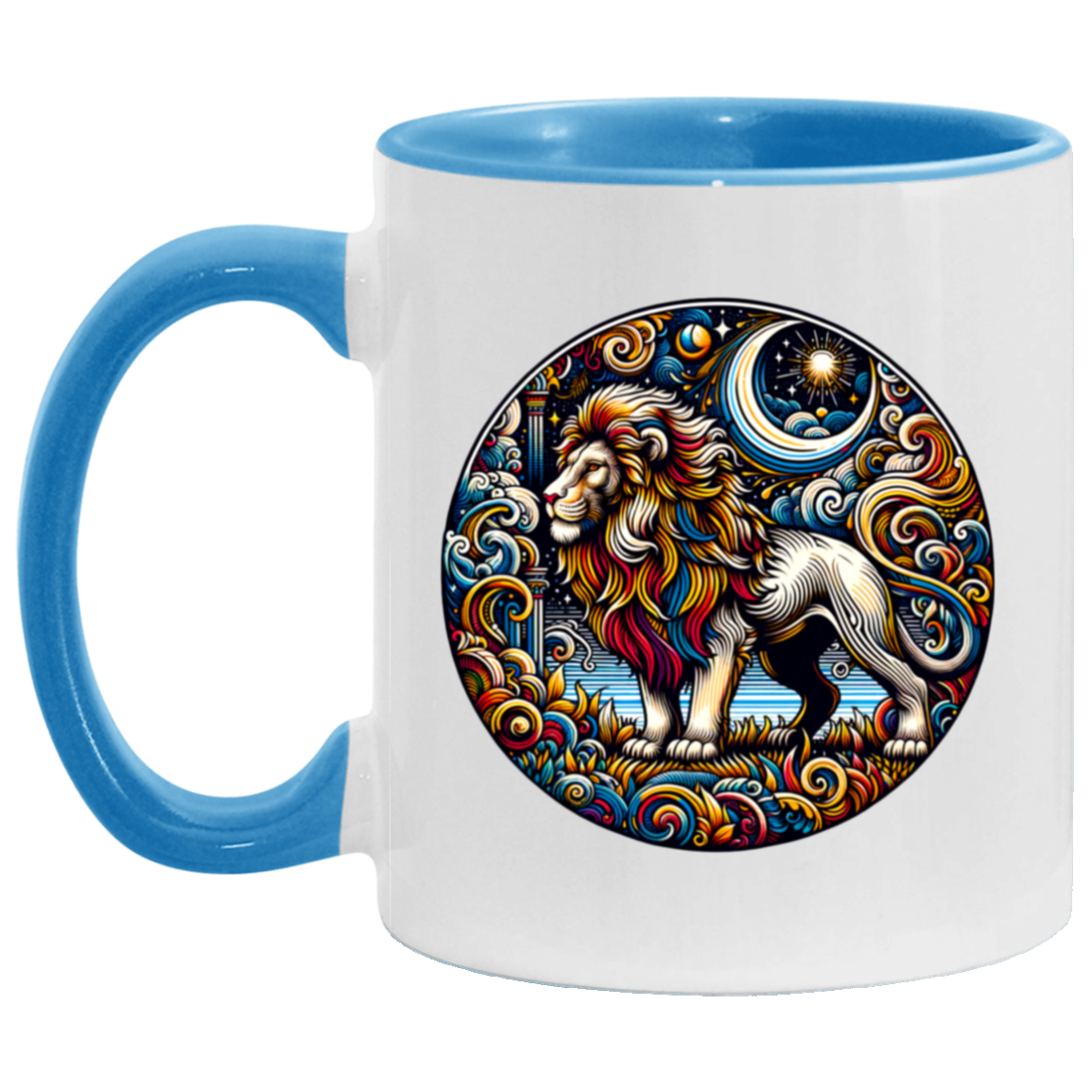 Lion Block Print - Mugs