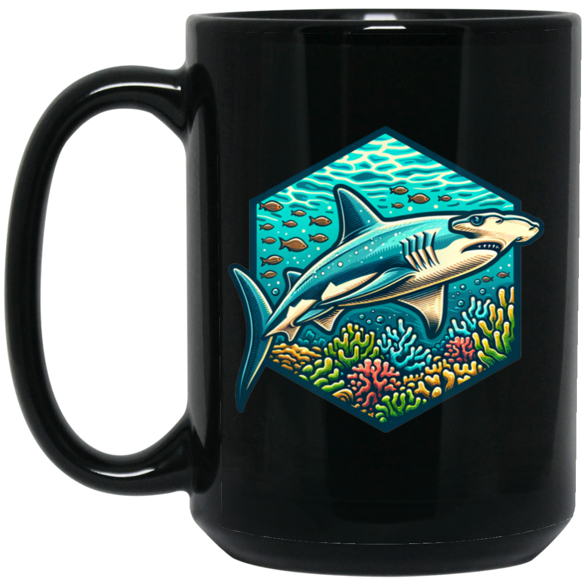 Hammerhead Shark Graphic - Mugs