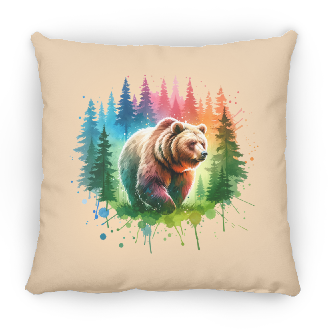 Grizzly Bear Walking - Throw Pillows