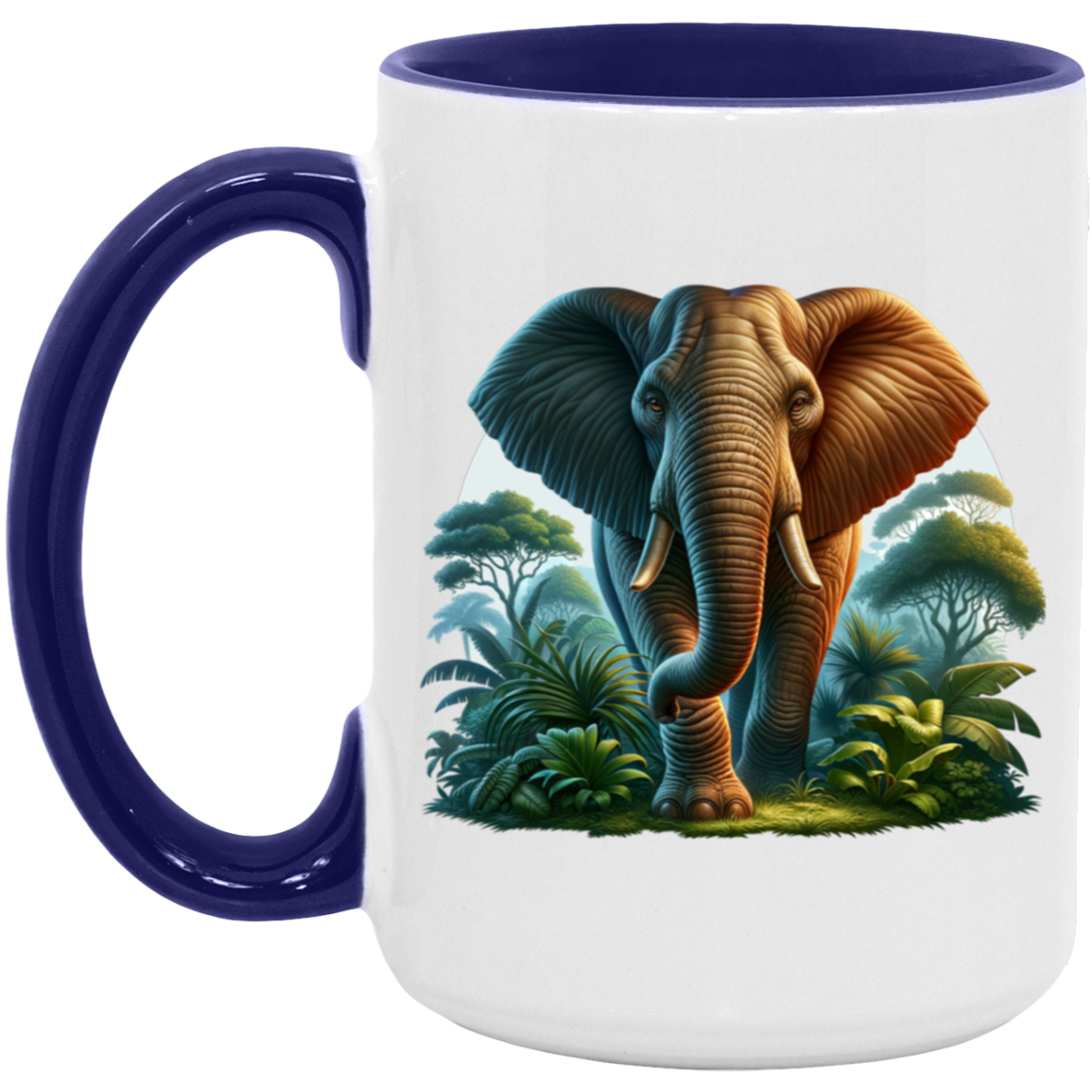 Elephant in Jungle - Mugs