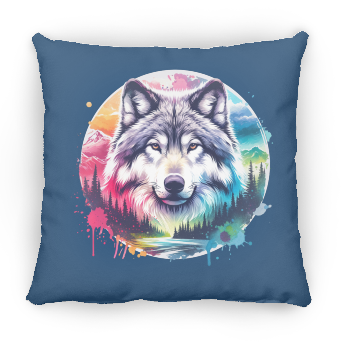 Wolf Spirit Rising - Throw Pillows