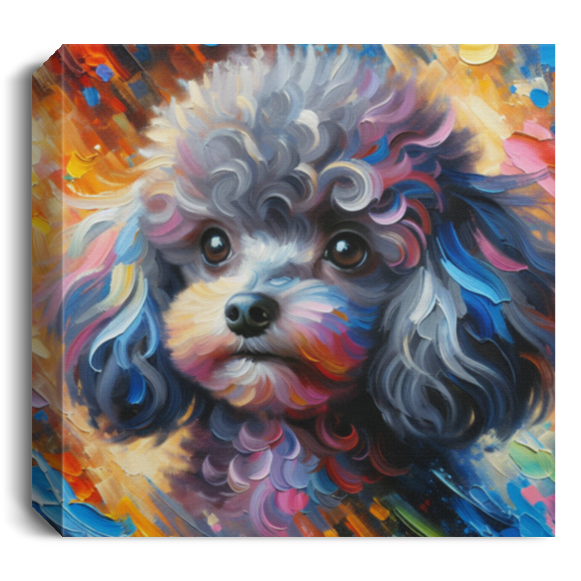 Silver Poodle Pup - Canvas Art Prints