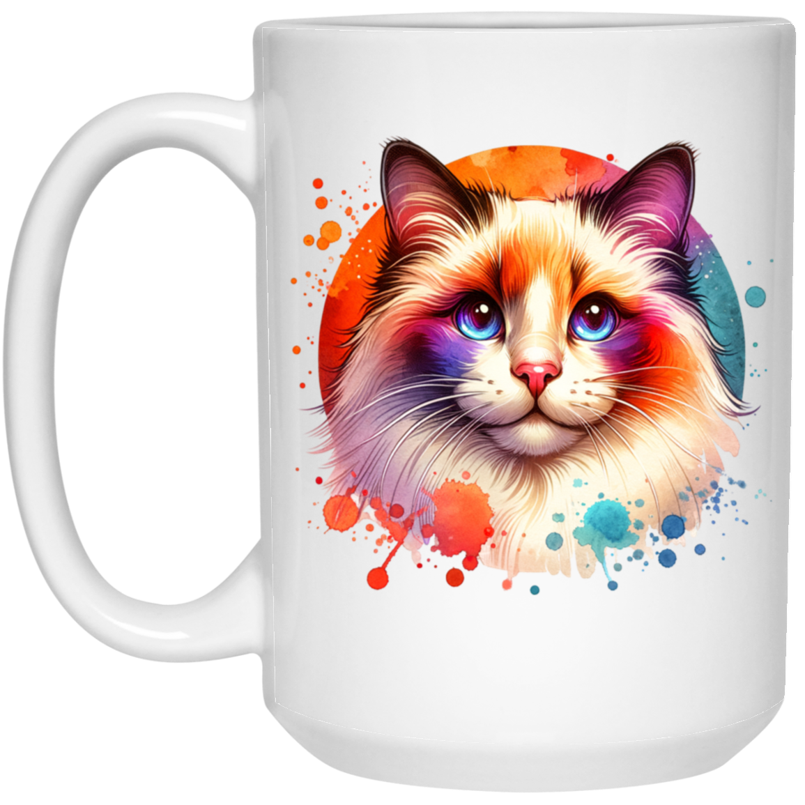 Longhair Tortie Point Cat - Mugs