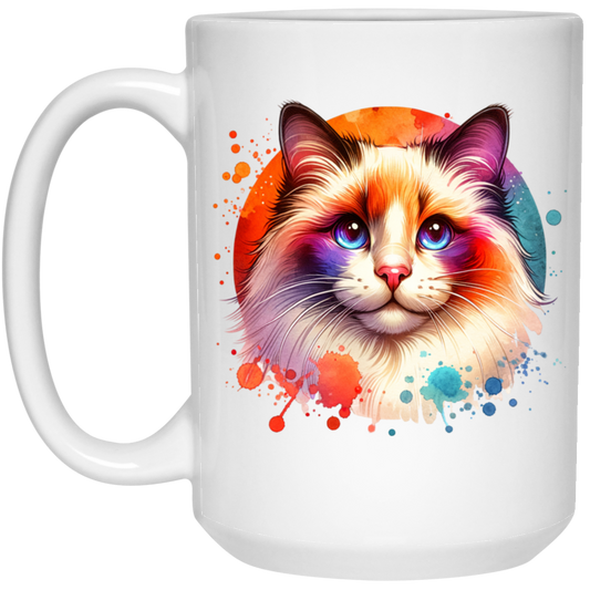 Longhair Tortie Point Cat - Mugs