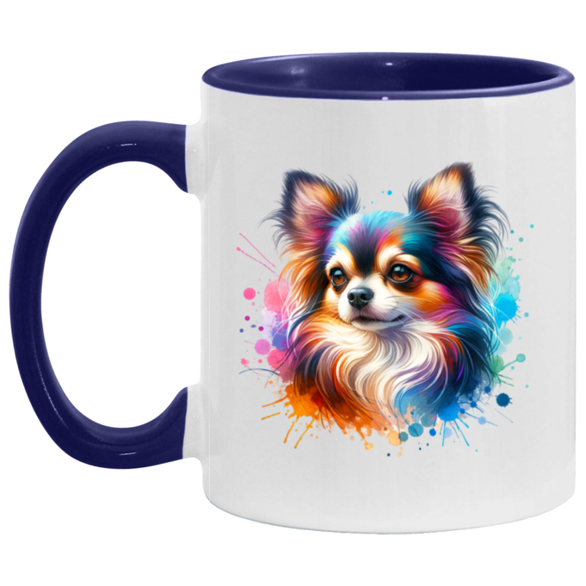 Longhair Tricolor Chihuahua - Mugs