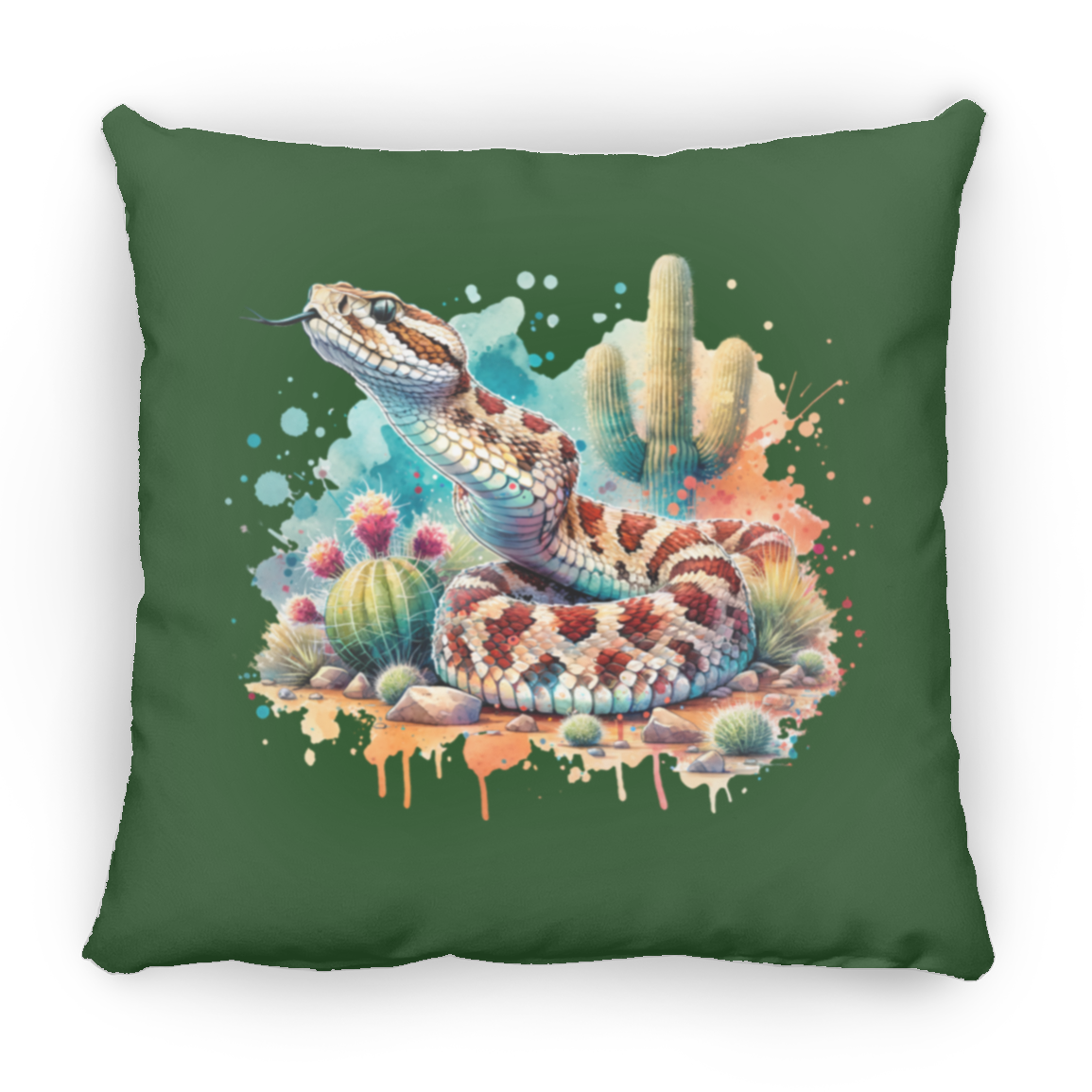 Rattlesnake Scenting the Air - Throw Pillows