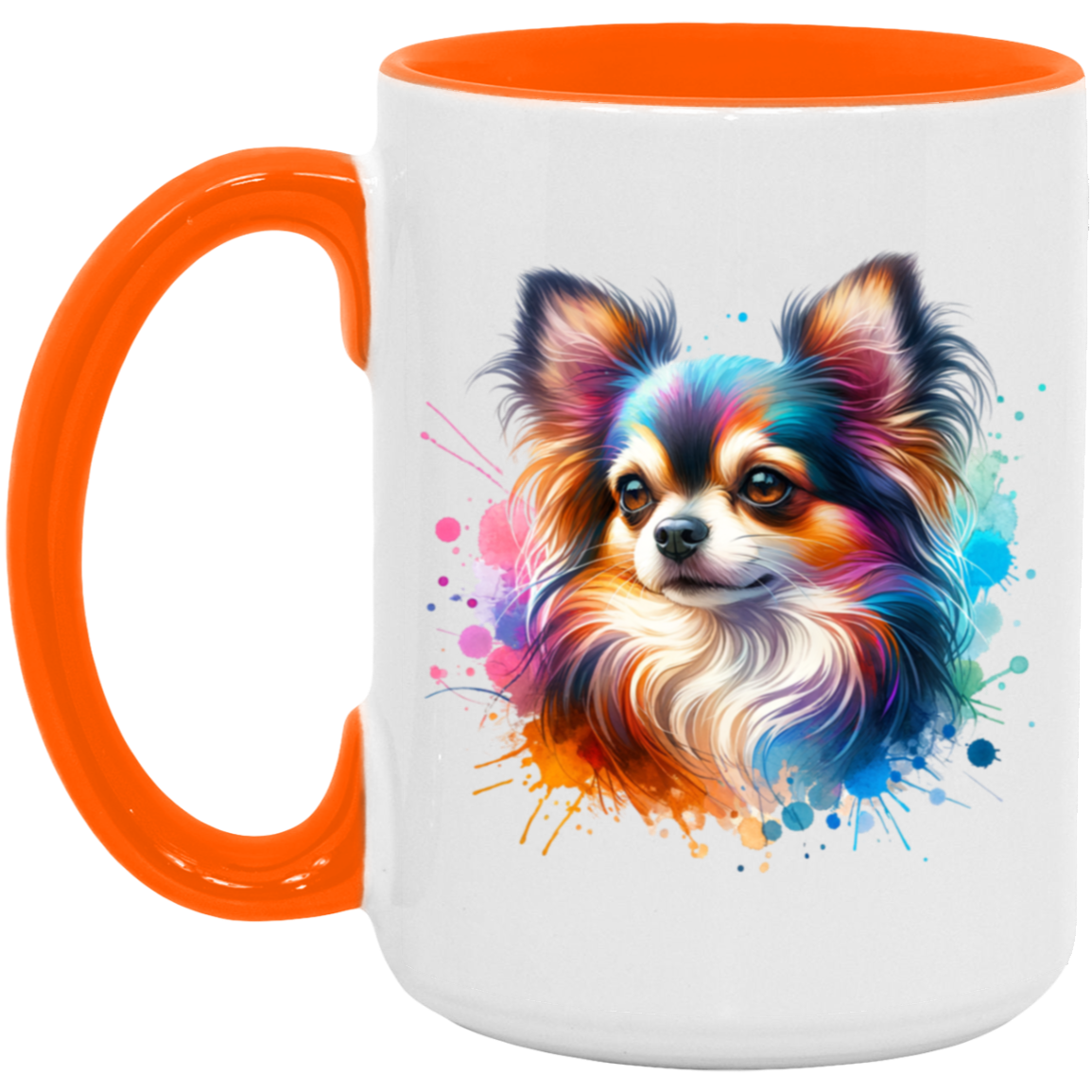 Longhair Tricolor Chihuahua - Mugs