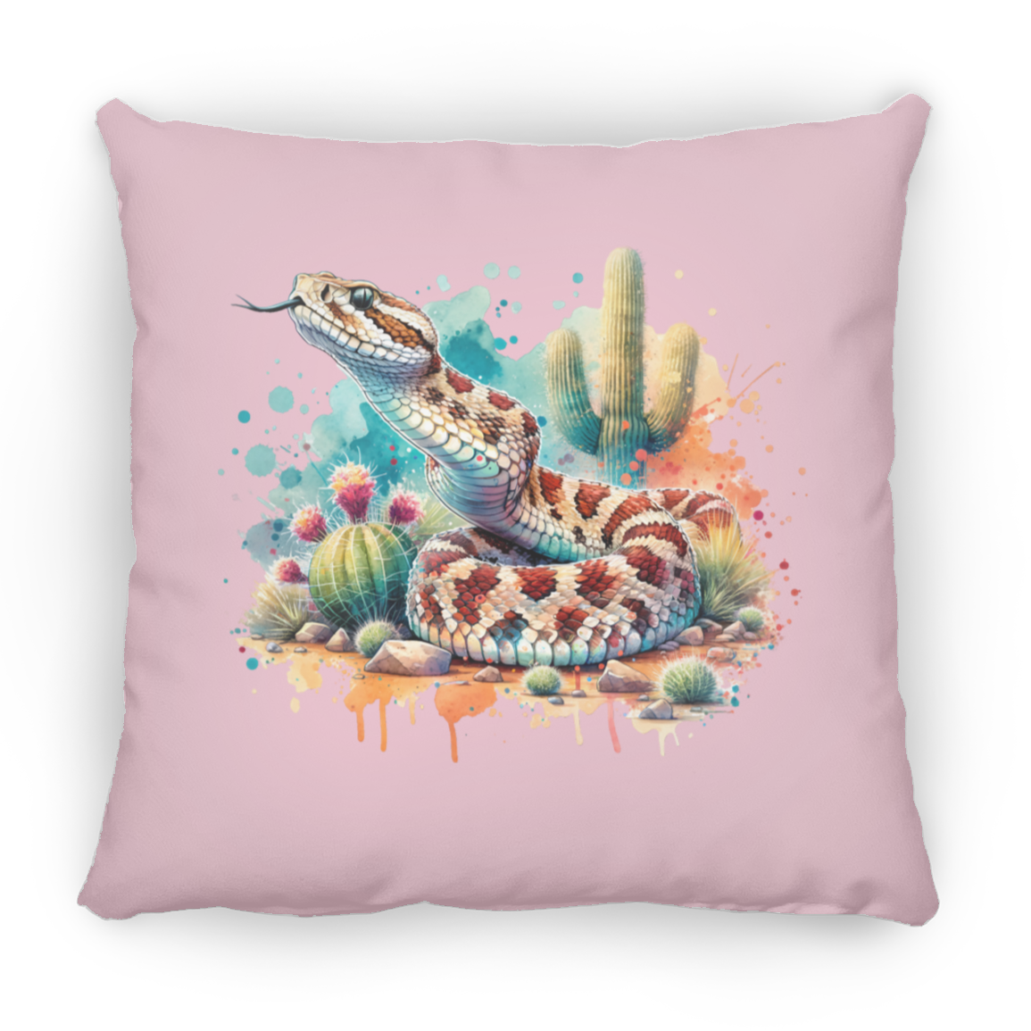 Rattlesnake Scenting the Air - Throw Pillows