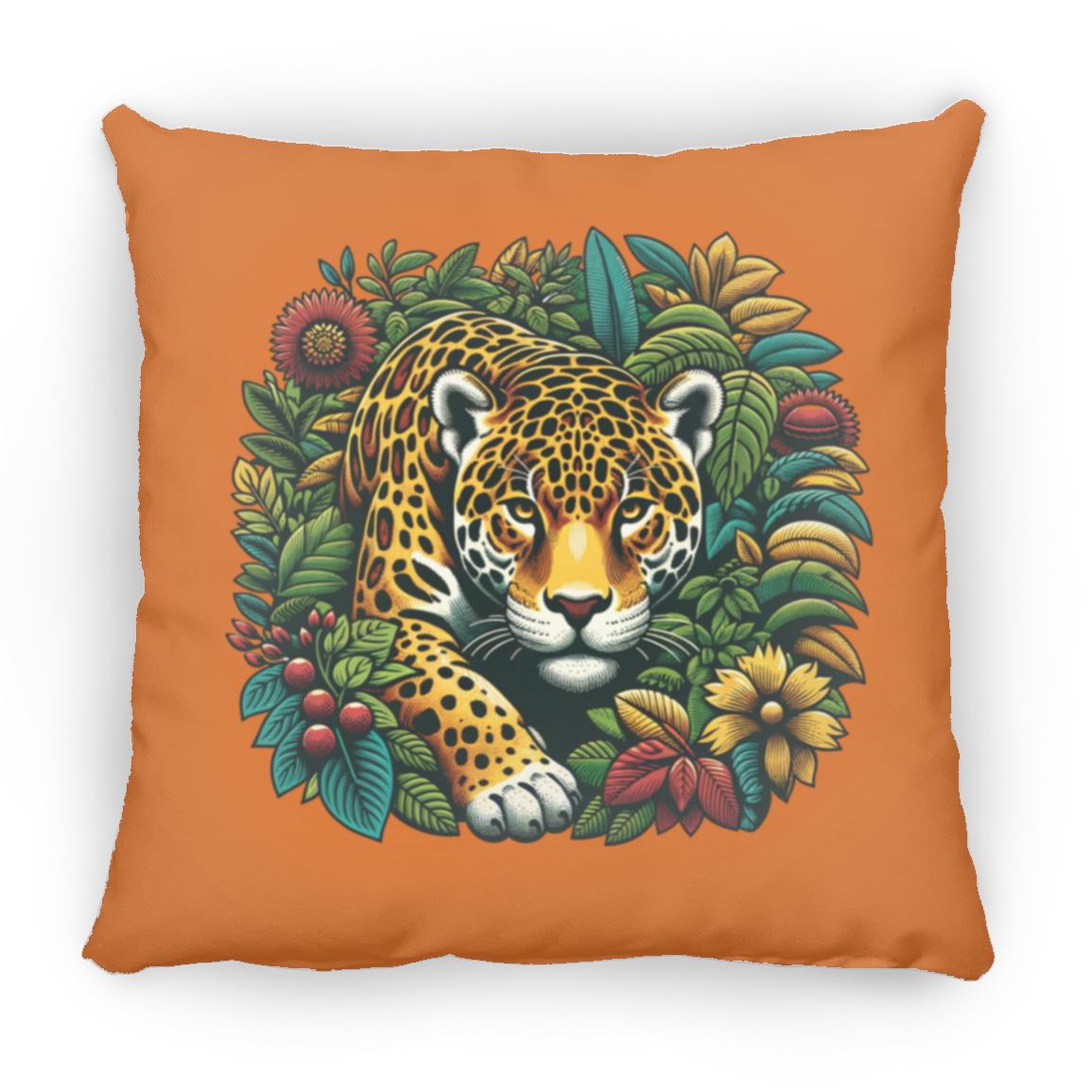 Jaguar in Bushes - Throw Pillows
