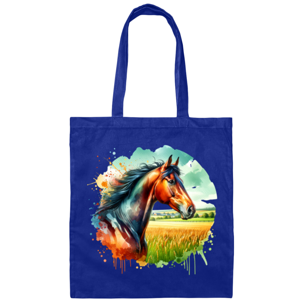 Bay Horse Portrait - Canvas Tote Bag