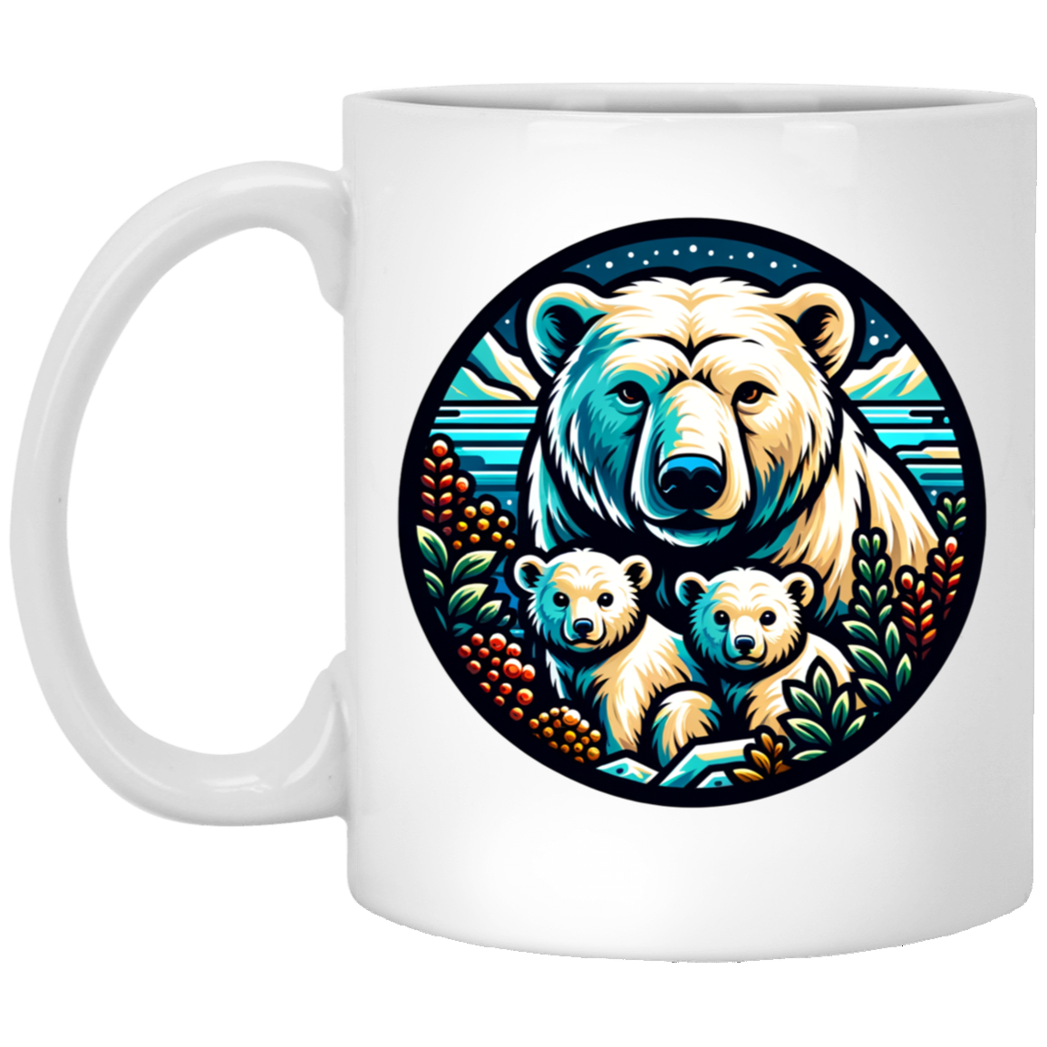 Polar Bear Circle Mugs