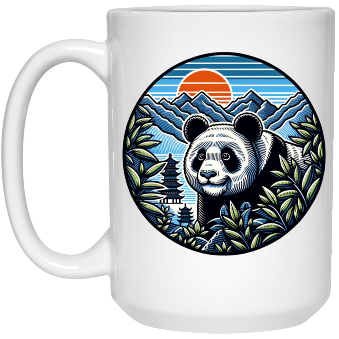 Panda in the Land of the Rising Sun Mugs
