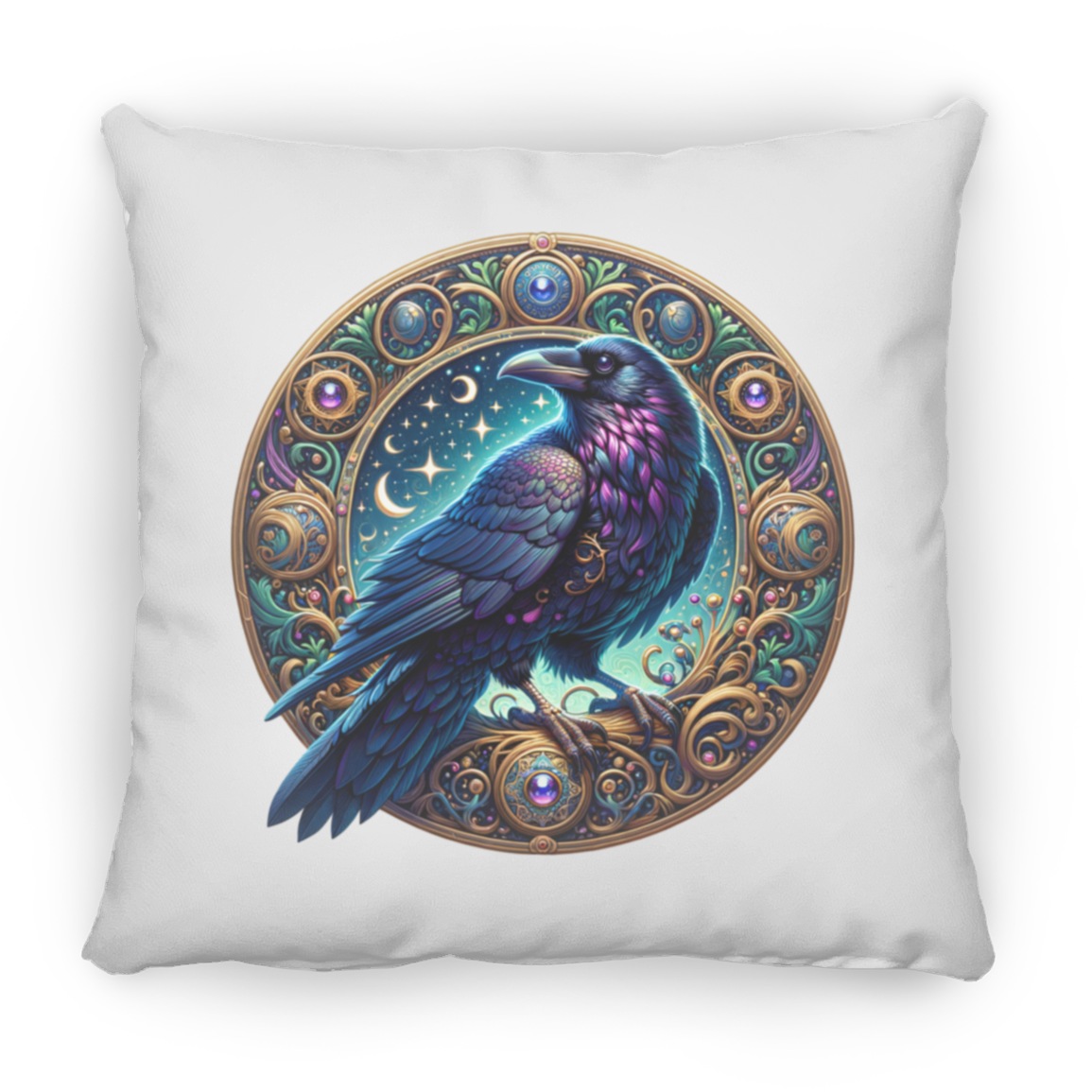 Raven Medallion - Throw Pillows