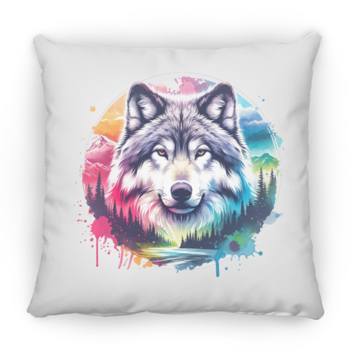 Wolf Spirit Rising - Throw Pillows