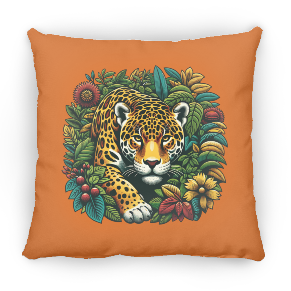 Jaguar in Bushes - Throw Pillows