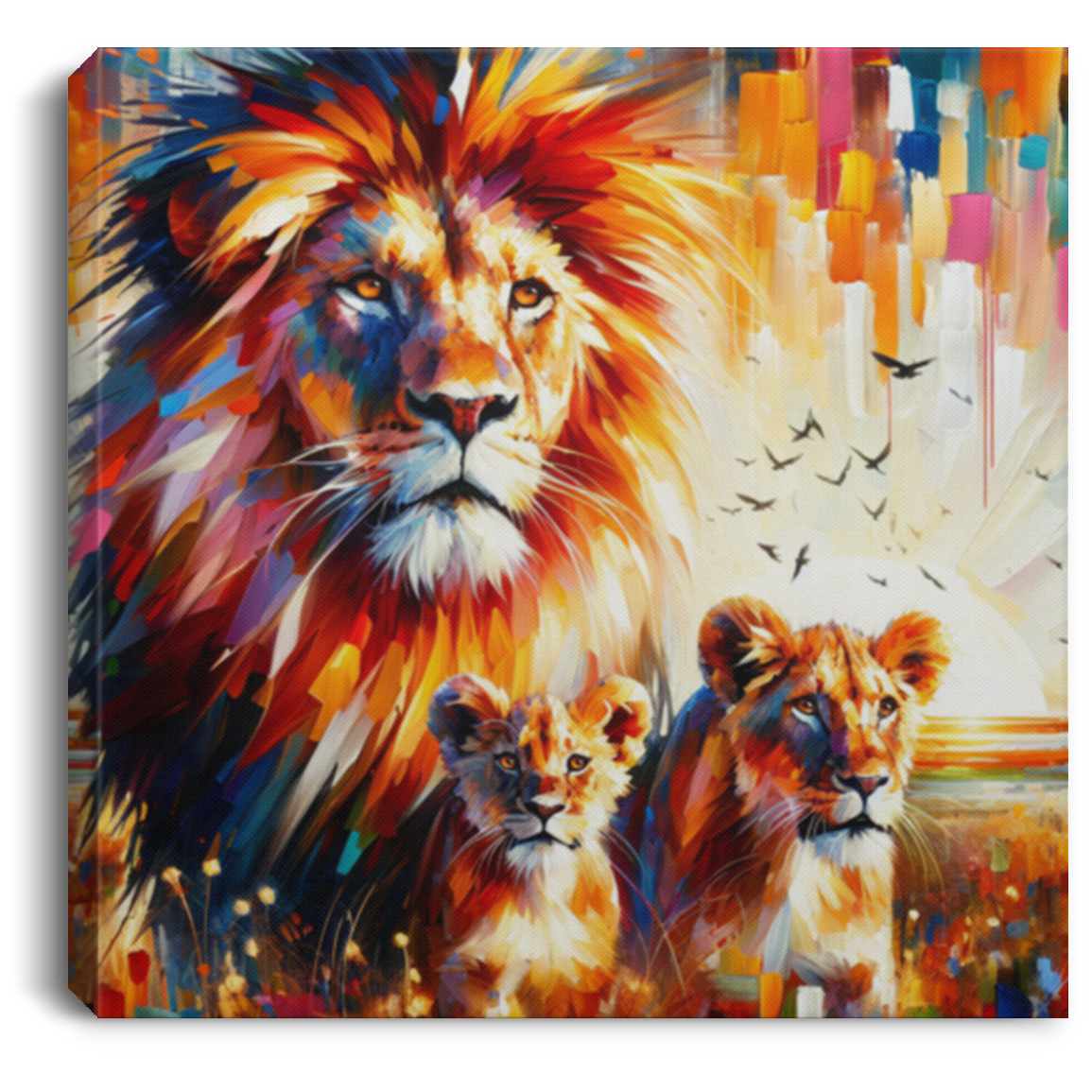 Lion Family - Canvas Art Prints