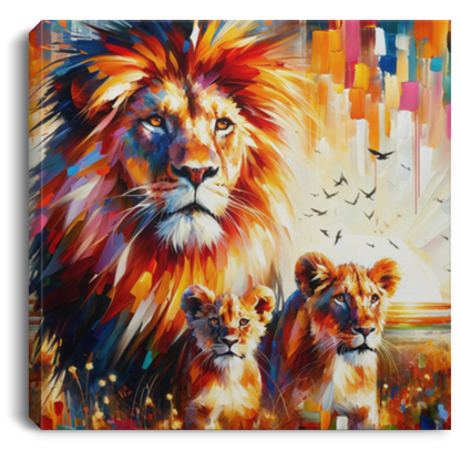 Lion Family - Canvas Art Prints
