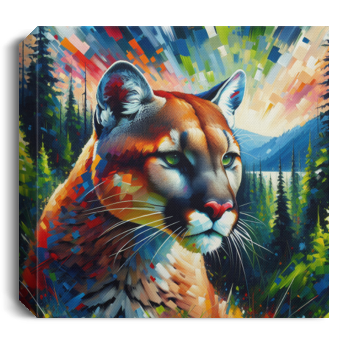 Lake Crescent Cougar - Canvas Art Prints