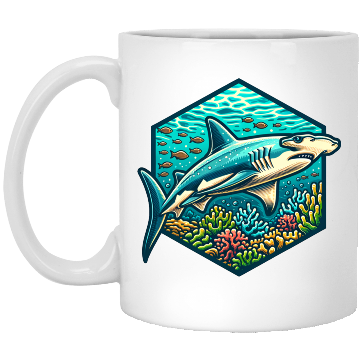 Hammerhead Shark Graphic - Mugs