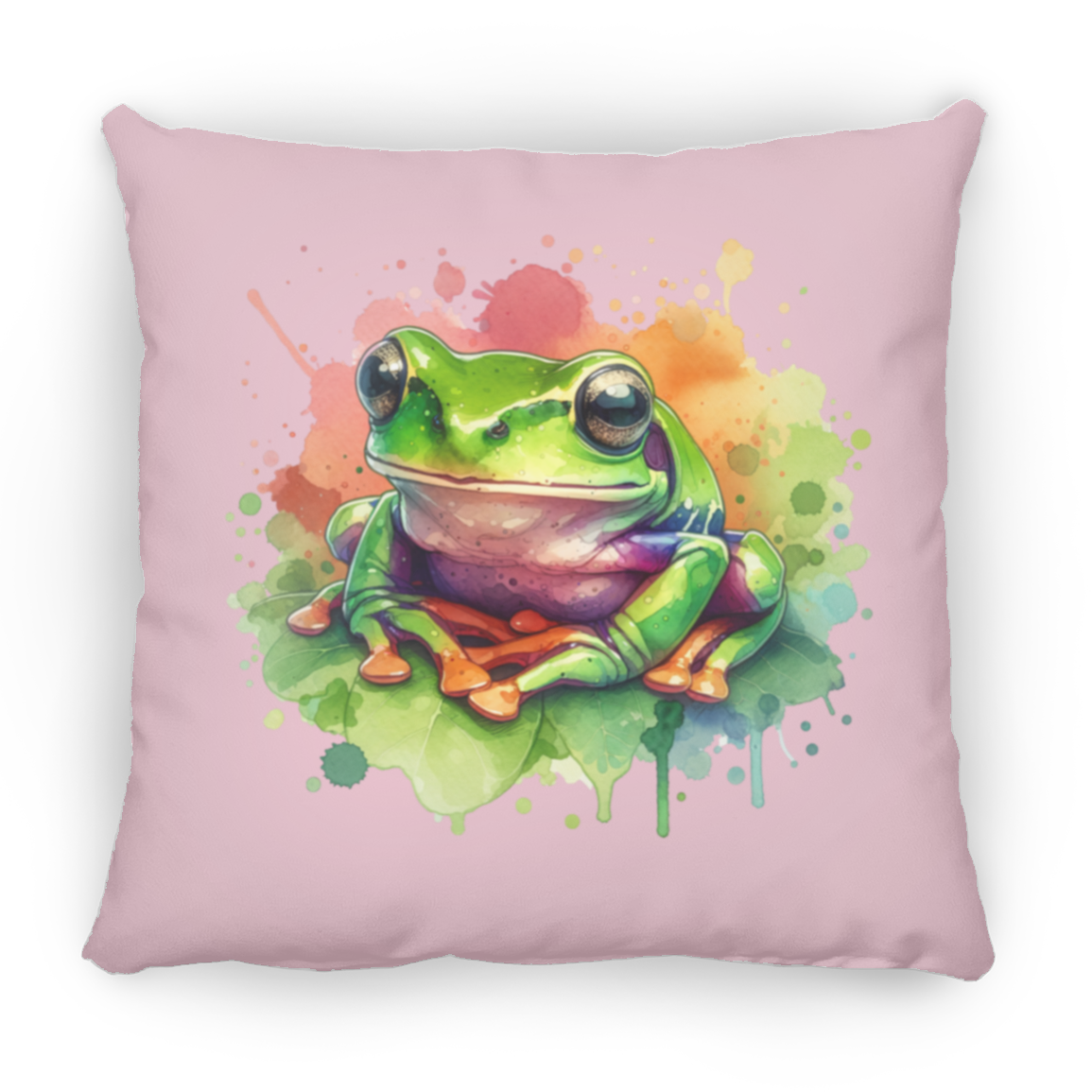 Watercolor Treefrog - Throw Pillows