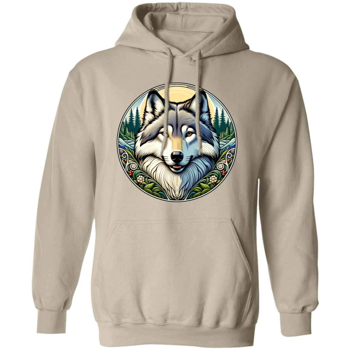 Wolf Portrait, Art Nouveau Style - T-shirts, Hoodies and Sweatshirts