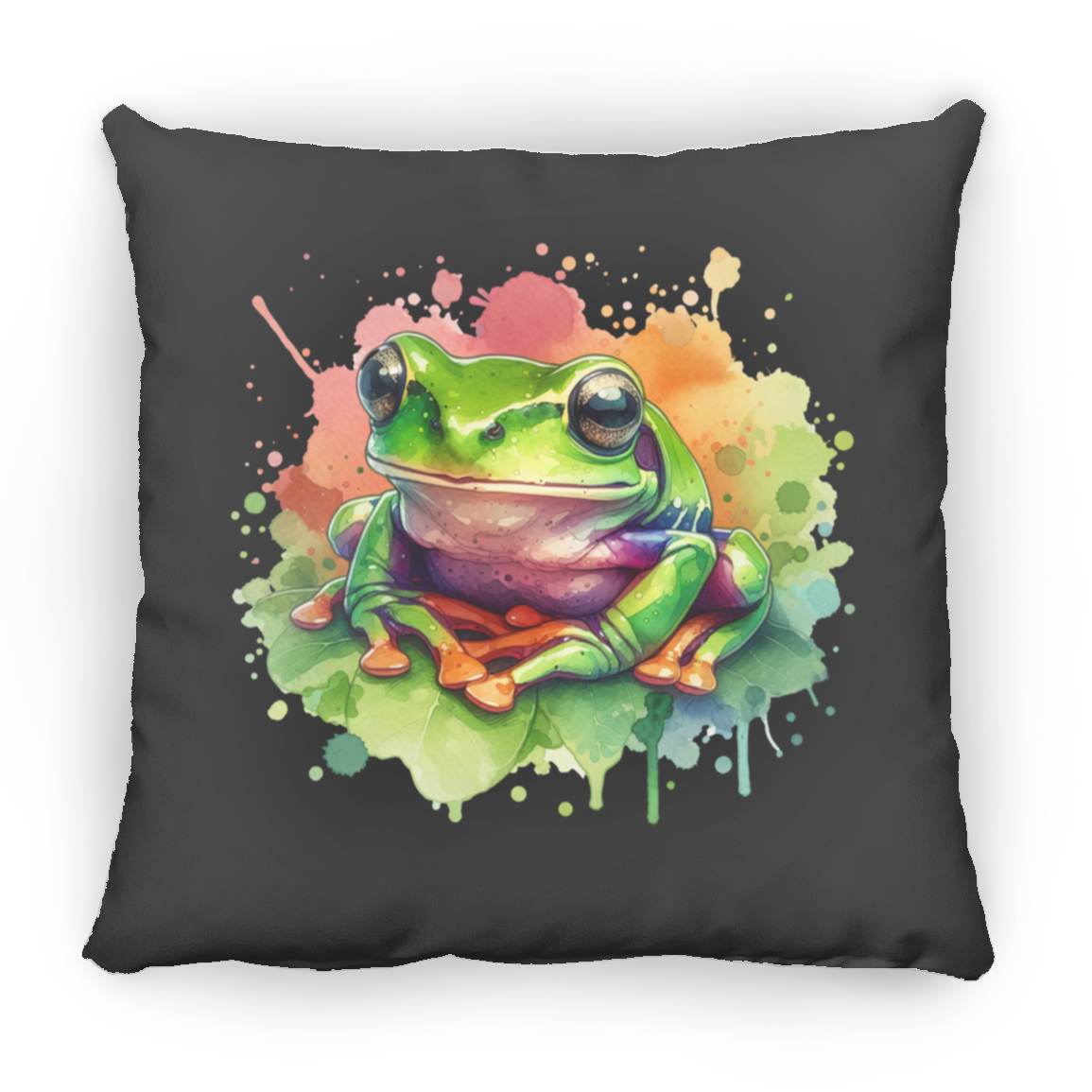 Watercolor Treefrog - Throw Pillows