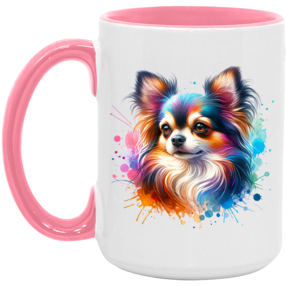 Longhair Tricolor Chihuahua - Mugs