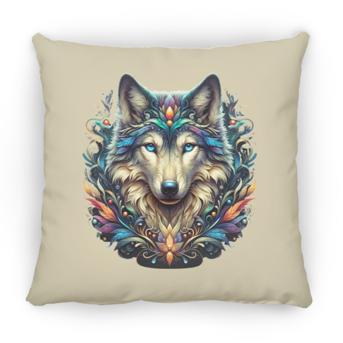 Wolf Face - Throw Pillows