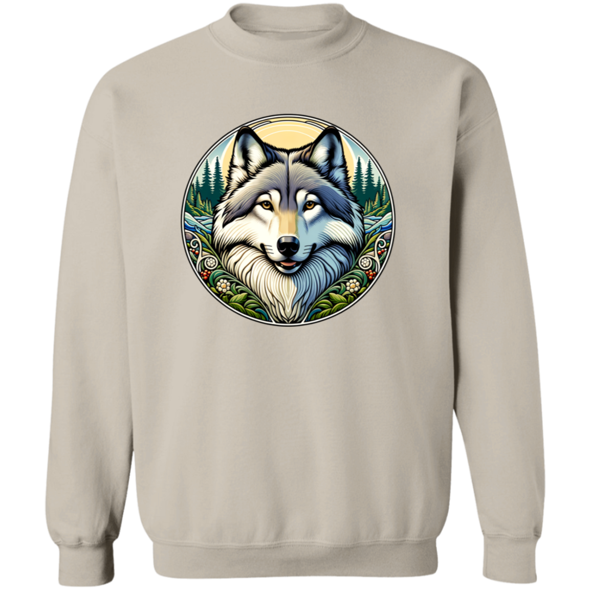Wolf Portrait, Art Nouveau Style - T-shirts, Hoodies and Sweatshirts