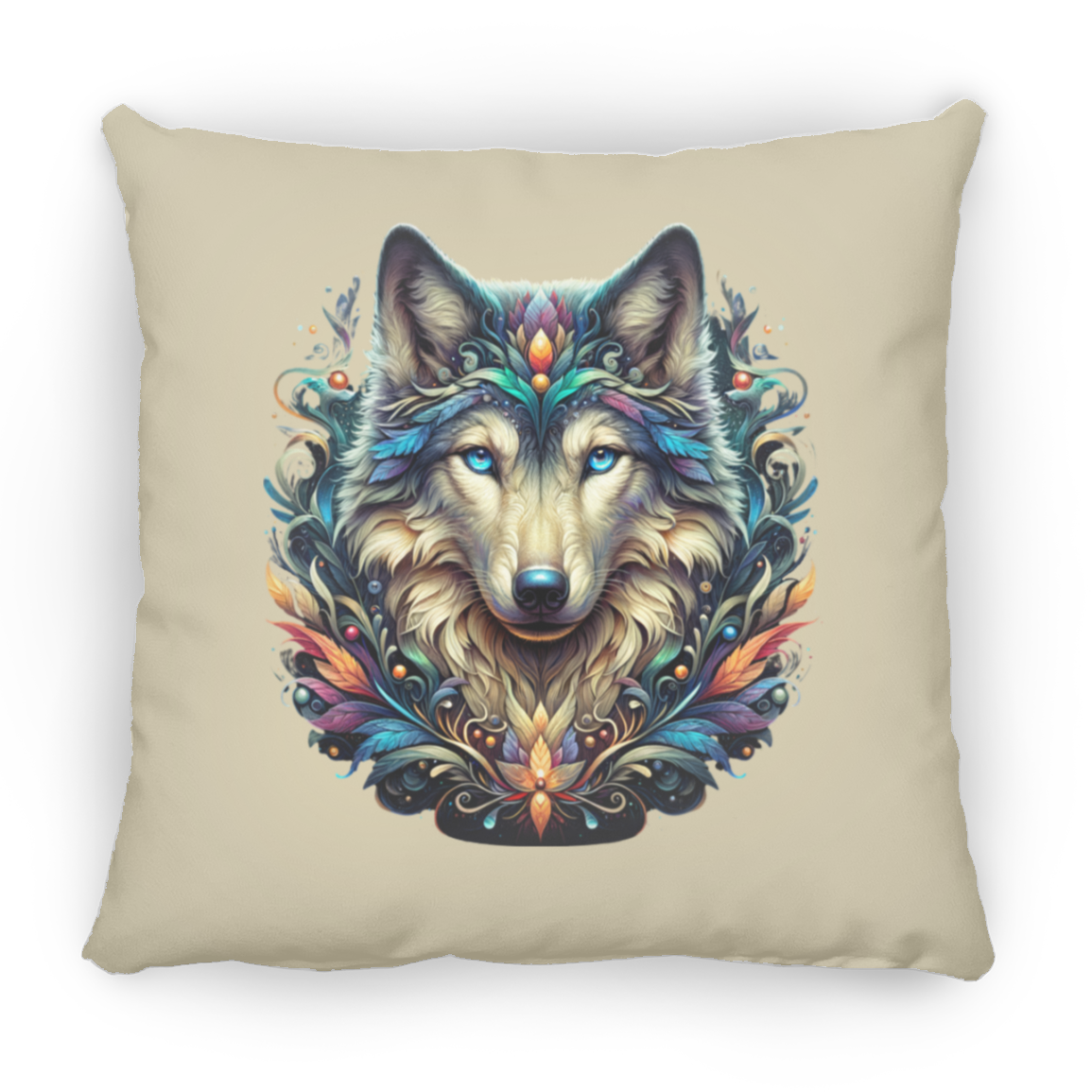 Wolf Face - Throw Pillows