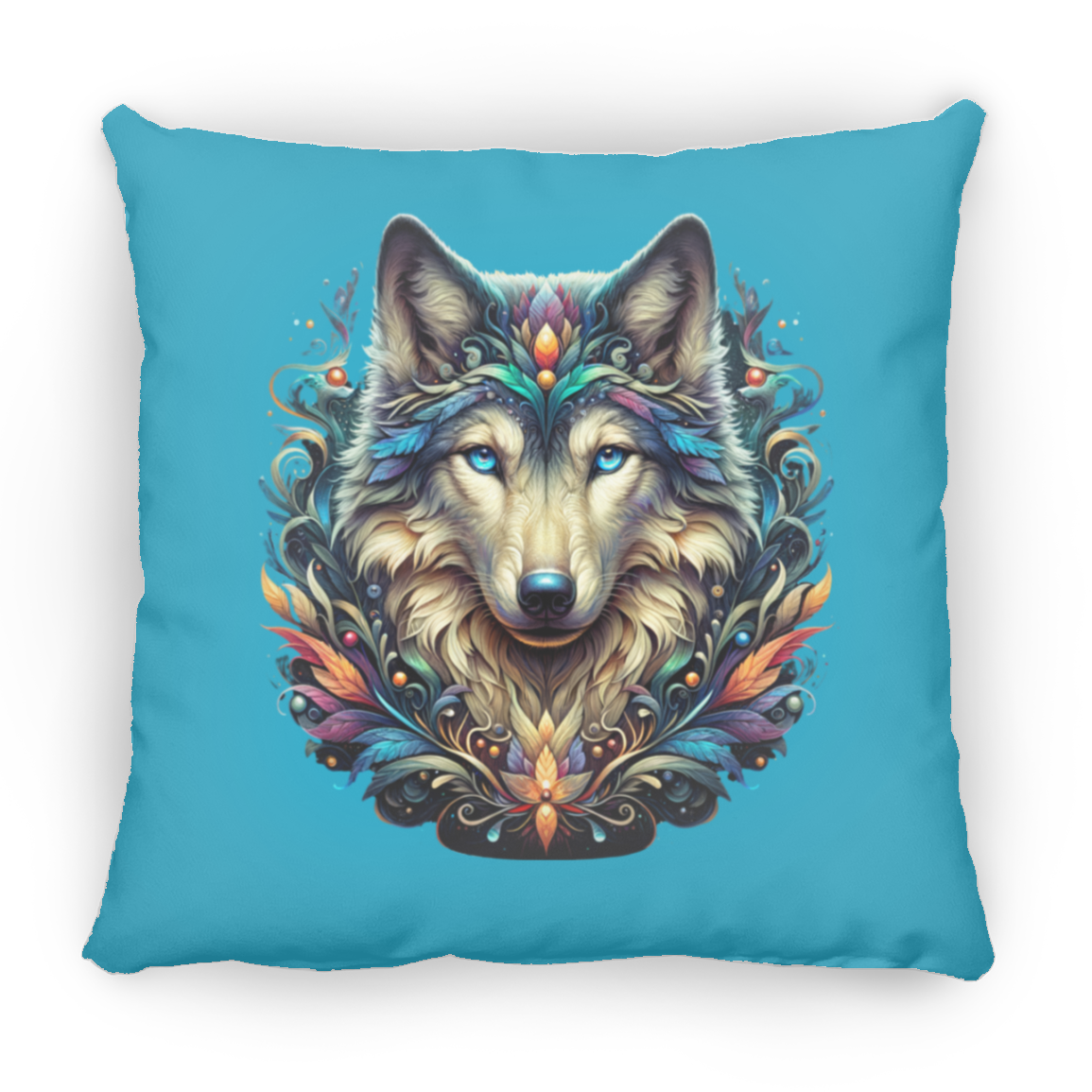 Wolf Face - Throw Pillows