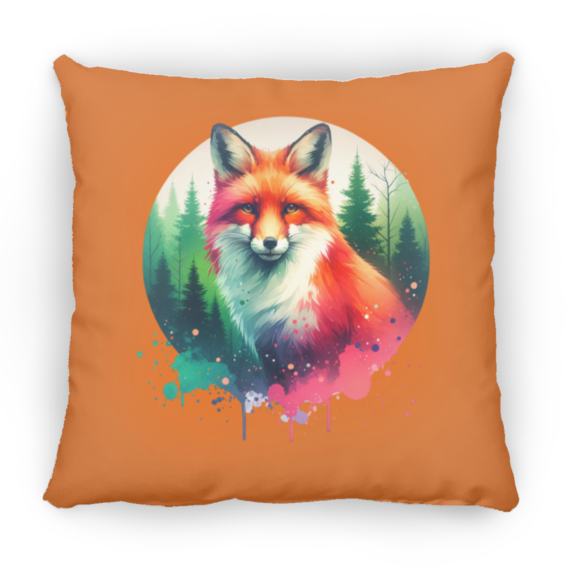 Fox Forest Circle - Throw Pillows