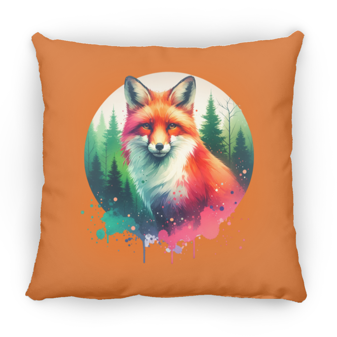 Fox Forest Circle - Throw Pillows